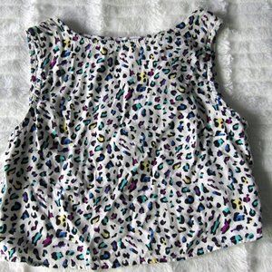 Colorful print crop top